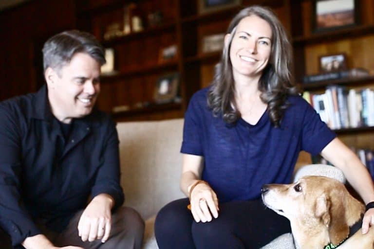 Craft & Communicate | Jen and Rich with their dog Tugboat