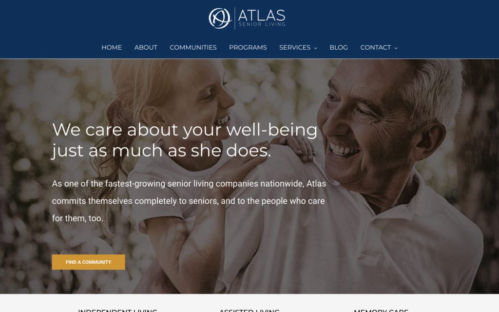 Atlas Senior Living | Website