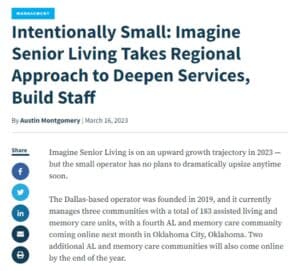 Imagine Senior Living | Senior Housing News | PR