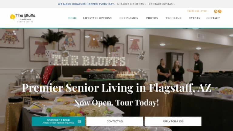 The Bluffs of Flagstaff | Website homepage